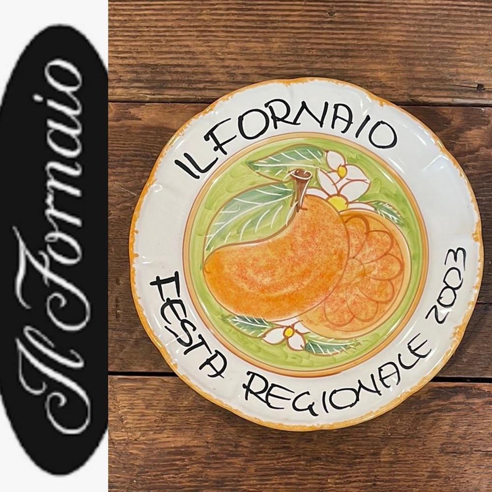 IL FORNAIO FESTA REGIONALE 2003 VINTAGE ITALIAN COLLECTIBLE PLATE